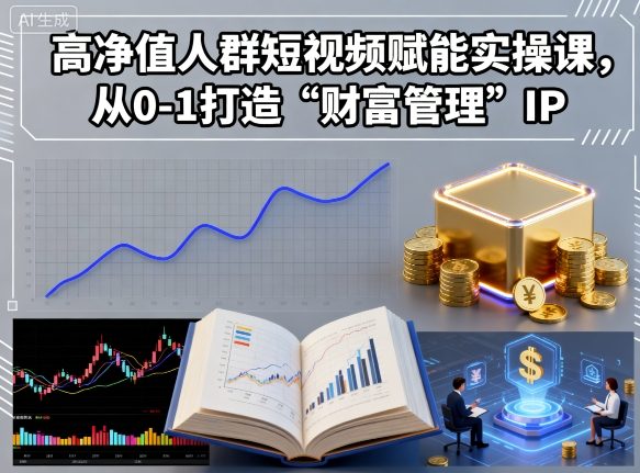 高净值人群短视频赋能实操课，从0-1打造“财富管理”IP-惠声网赚