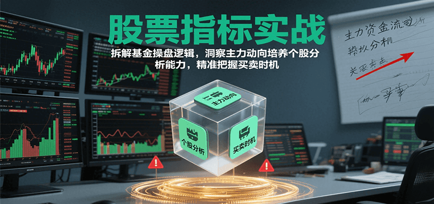 股票指标实战，基金操盘逻辑拆解，洞察主力动向培养个股分析能力把握买卖时机(更新)-惠声网赚
