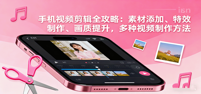 手机视频剪辑全攻略：素材添加、特效制作、画质提升，多种视频制作方法-惠声网赚