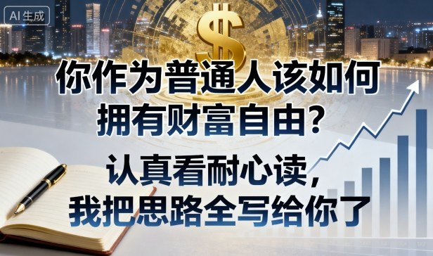 付费文章：你作为普通人该如何拥有财富自由？认真看耐心读，我把思路全写给你了-惠声网赚