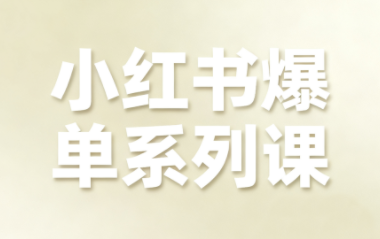 尼采老师·小红书爆单系列课-惠声网赚