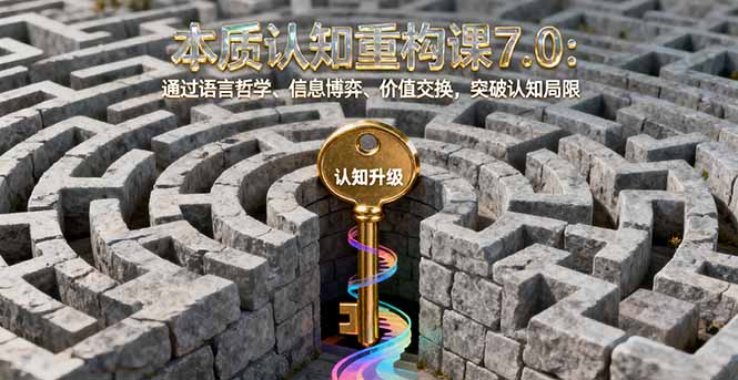 本质认知重构课7.0：通过语言哲学、信息博弈、价值交换，突破认知局限-惠声网赚