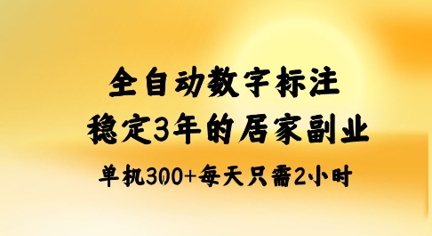 全自动数字标注，稳定3年的蓝海项目，居家也能矩阵开干的副业，单机日入3张+【揭秘】-惠声网赚