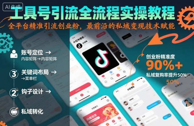 工具号引流全流程保姆级实操教程，全平台精准引流创业粉，最前沿的私域变现技术赋能-惠声网赚