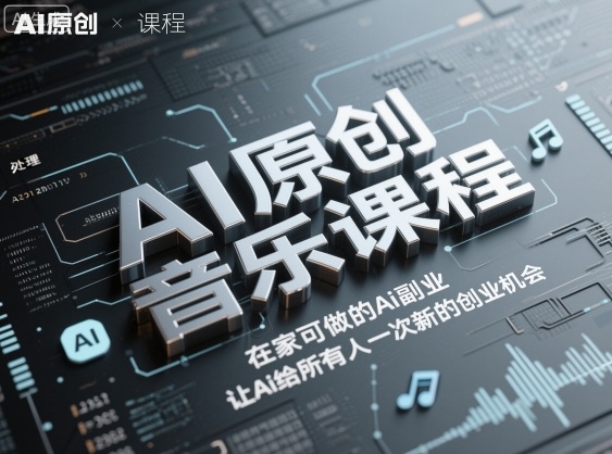 AI原创音乐课程，在家可做的Ai副业，让Ai给所有人一次新的创业机会-惠声网赚