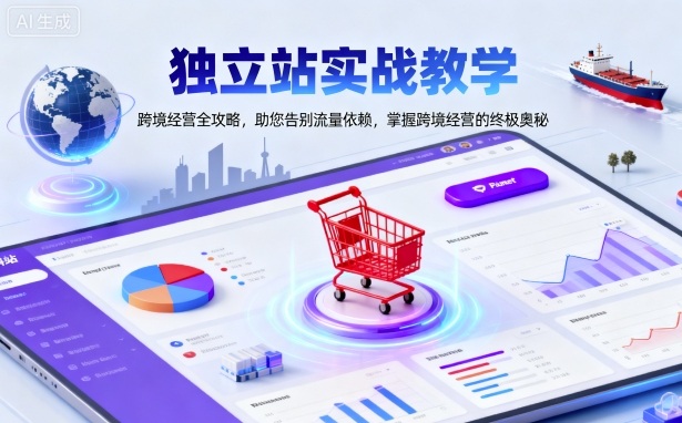 独立站实战教学，跨境经营全攻略，助您告别流量依赖，掌握跨境经营的终极奥-惠声网赚