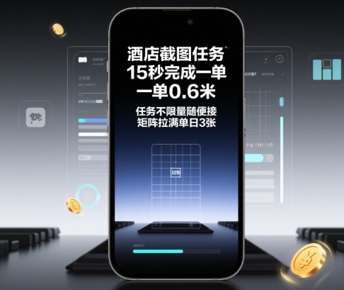 酒店截图任务，15秒完成一单，一单0.6米，任务不限量随便接，矩阵拉满单日3张【揭秘】-惠声网赚