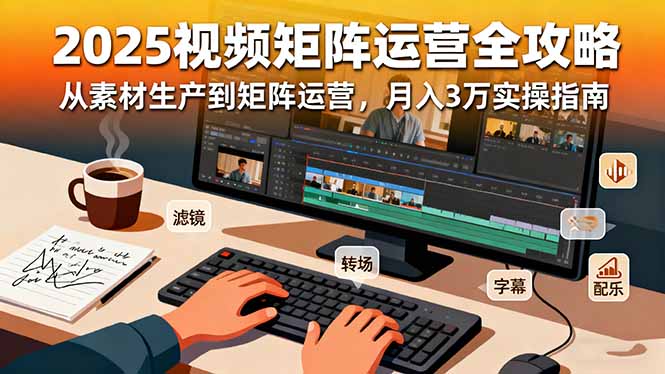 2025短视频矩阵运营全攻略：从素材生产到矩阵运营，月入3万实操指南-惠声网赚
