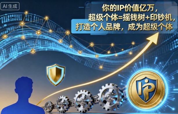 你的IP价值亿万，超级个体=摇钱树+印钞机，打造个人品牌，成为超级个体-惠声网赚