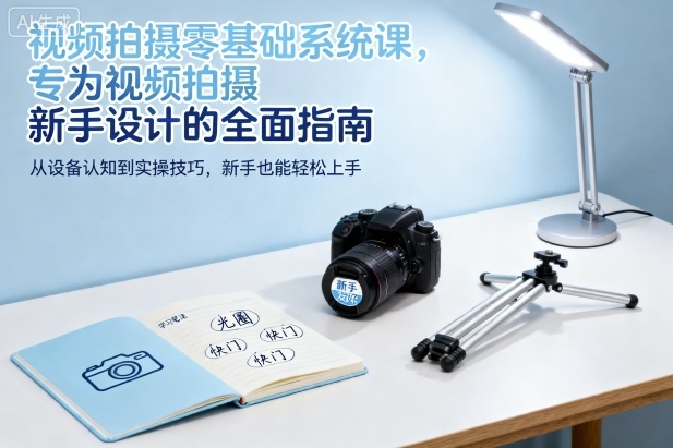 视频拍摄零基础系统课，专为视频拍摄新手设计的全面指南-惠声网赚