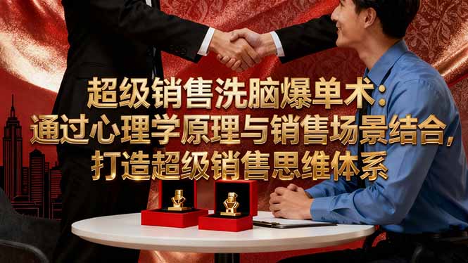 超级销售洗脑爆单术：通过心理学原理与销售场景结合,打造超级销售思维体系-惠声网赚