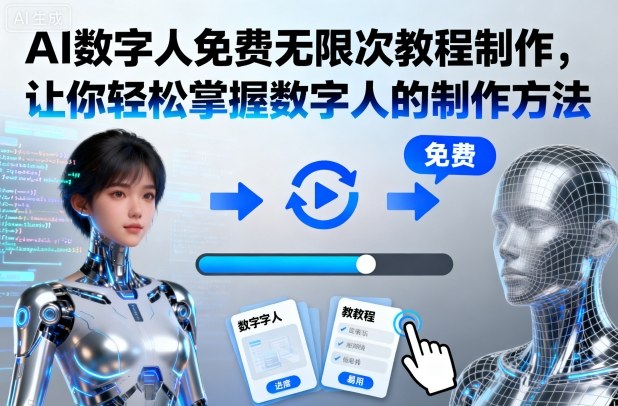 AI数字人免费无限次教程制作，让你轻松掌握数字人的制作方法-惠声网赚