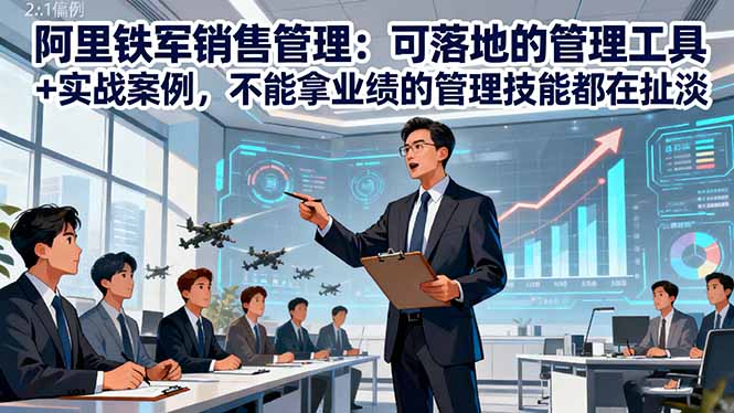 阿里铁军销售管理：可落地的管理工具+实战案例，不能拿业绩的管理都在扯淡-惠声网赚
