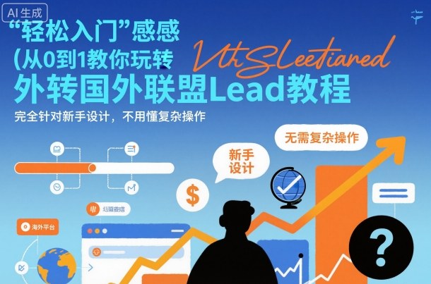 国外联盟賺美刀项目，从0到1教你玩转国外联盟Lead教程，纯新手可操作性100%-惠声网赚