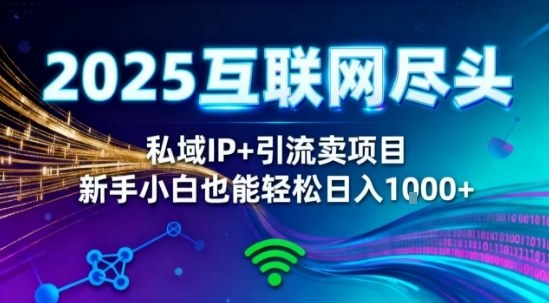 2025网创尽头王炸项目！私域IP+精准引流，新手小白在家躺賺日入1k，零经验也能上手【揭秘】-惠声网赚