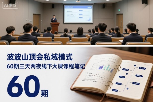 波波山顶会私域模式60期三天两夜线下大课课程笔记(文档)-惠声网赚