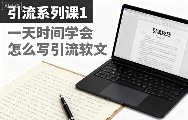 引流系列课1，一天时间学会怎么写引流软文-惠声网赚