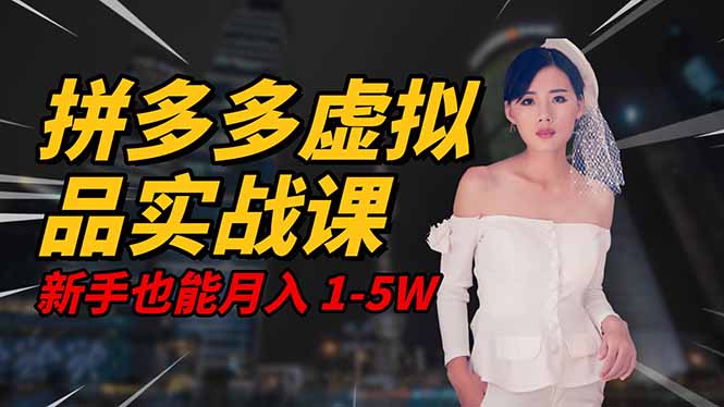 2025 拼多多虚拟品系统实战课，轻资产项目，可矩阵开工作室，新手也能...-惠声网赚