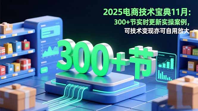 2025电商技术宝典11月：200+节实时更新实操案例，可技术变现亦可自用放大-惠声网赚