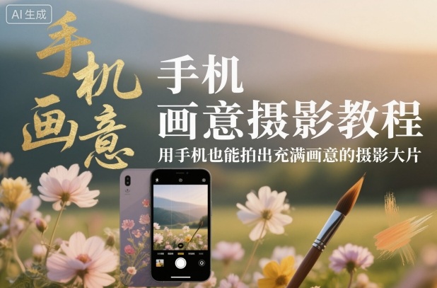 手机画意摄影教程，用手机也能拍出充满画意的摄影大片-惠声网赚