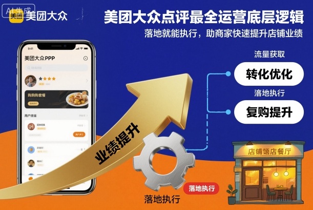 美团大众点评最全运营底层逻辑，落地就能执行，助商家快速提升店铺业绩-惠声网赚