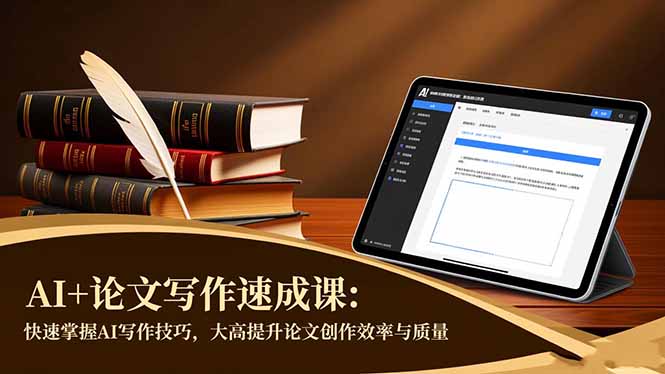 AI+论文写作速成课：快速掌握AI写作技巧，大幅提升论文创作效率与质量-惠声网赚