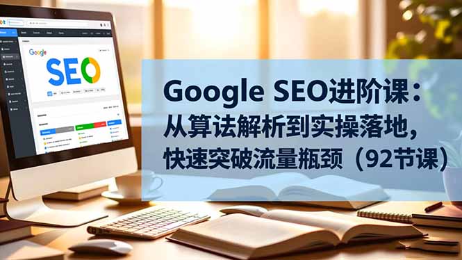 Google SEO进阶课：从算法解析到实操落地，快速突破流量瓶颈(92节课-惠声网赚