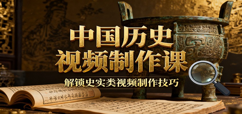 中国历史视频制作课：疆域地图集+参考文案+练习素材，解锁史实类视频制作技巧-惠声网赚