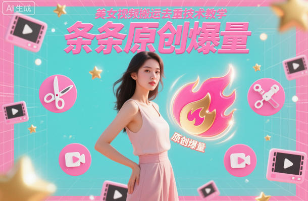 美女视频搬运去重技术教学，条条原创爆量-惠声网赚