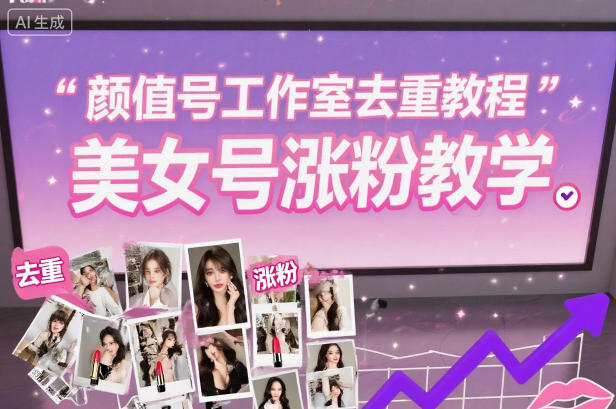 颜值号工作室去重教程，美女号涨粉教学-惠声网赚