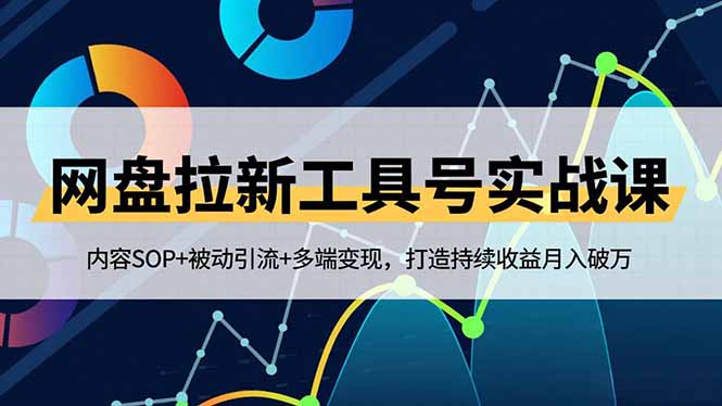 网盘拉新工具号实战课，内容SOP+被动引流+多端变现，打造持续收益月入破万-惠声网赚