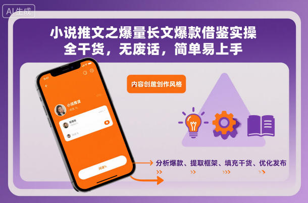 小说推文之爆量长文爆款借鉴实操，全干货，无废话，简单易上手-惠声网赚