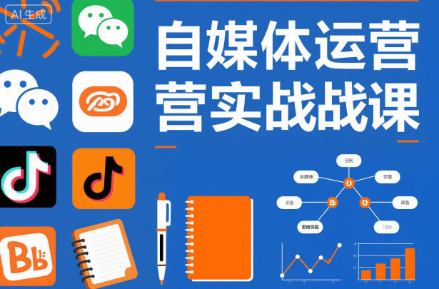 自媒体运营实战课，掌握一套系统的自媒体运营底层方法论，成为优秀的内容创作者-惠声网赚