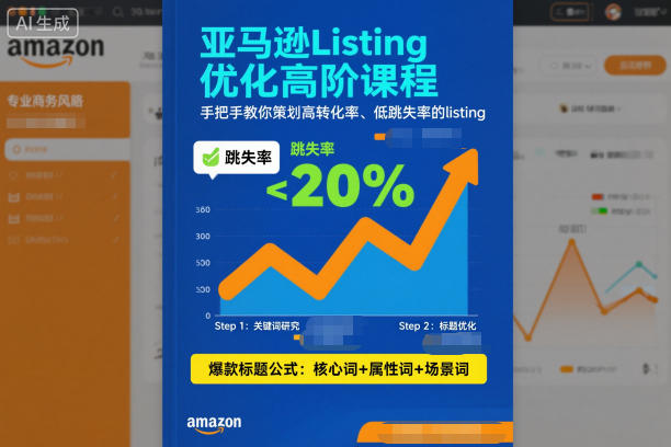 亚马逊Listing优化高阶课程，手把手教你策划高转化率、低跳失率的listing-惠声网赚