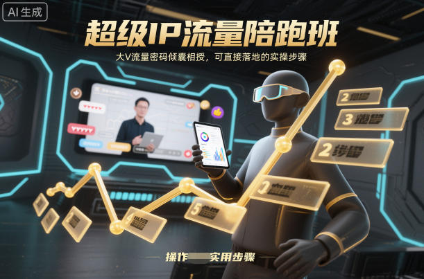 超级IP流量陪跑班，大V流量密码倾囊相授，可直接落地的实操步骤-惠声网赚