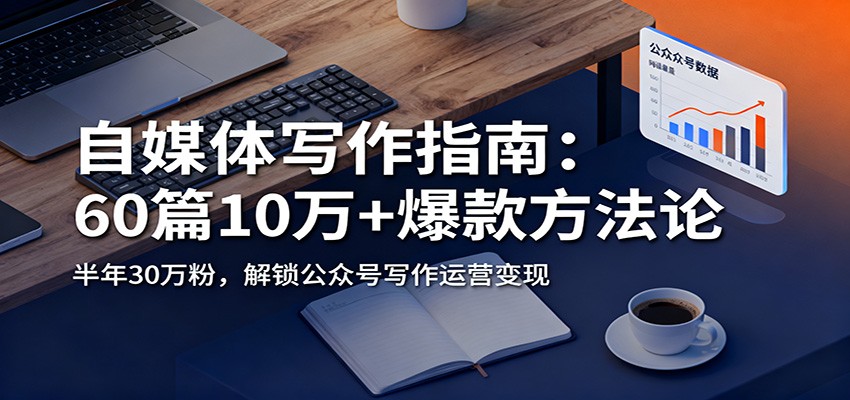 自媒体写作指南：60篇10万+爆款方法论，半年30万粉，解锁公众号写作运营变现-惠声网赚