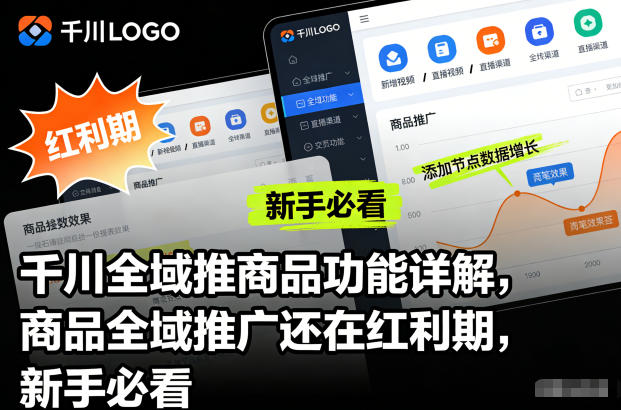 千川全域推商品功能详解，商品全域推广还在红利期，新手必看-惠声网赚