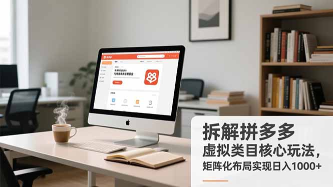 拆解拼多多虚拟类目核心玩法，矩阵化布局实现日入1000+-惠声网赚