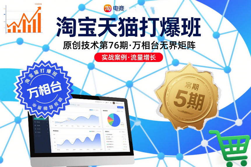 淘宝天猫打爆班原创技术第76期，万相台无界矩阵-惠声网赚