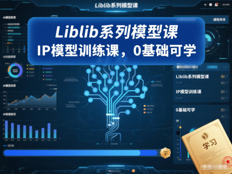 Liblib系列模型课，IP模型训练课，0基础可学-惠声网赚