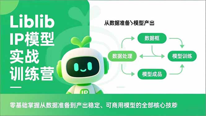 Liblib IP模型实战训练营，零基础掌握从数据准备到产出稳定、可商用模型的全部核心技能-惠声网赚