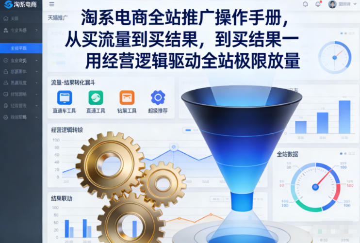 淘系电商全站推广操作手册，从买流量到买结果一用经营逻辑驱动全站极限放量-惠声资源站