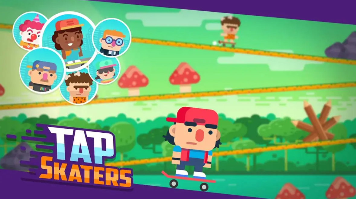 《速降滑板比赛游戏 Tap Skaters》Switch英文版NSP下载-惠声资源站