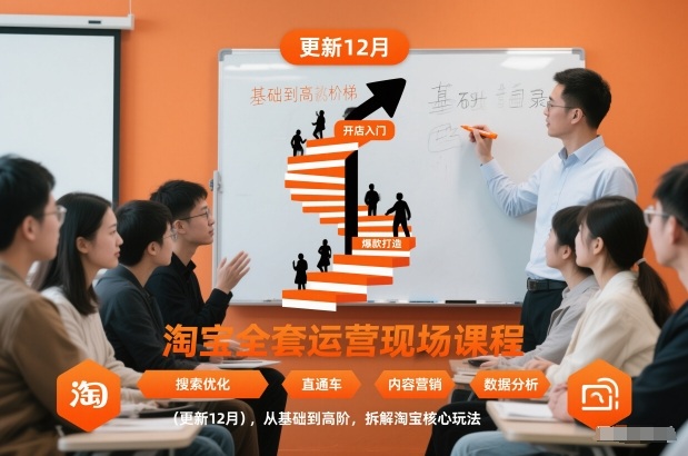 淘宝全套运营现场课程(更新26年1月)，从基础到高阶，拆解淘宝核心玩法-惠声资源站