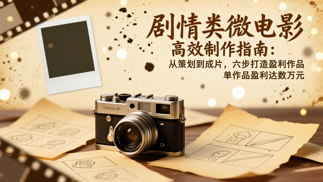 剧情类微电影高效制作指南：从策划到成片，六步打造盈利作品，单作品盈利达数万元-惠声资源站