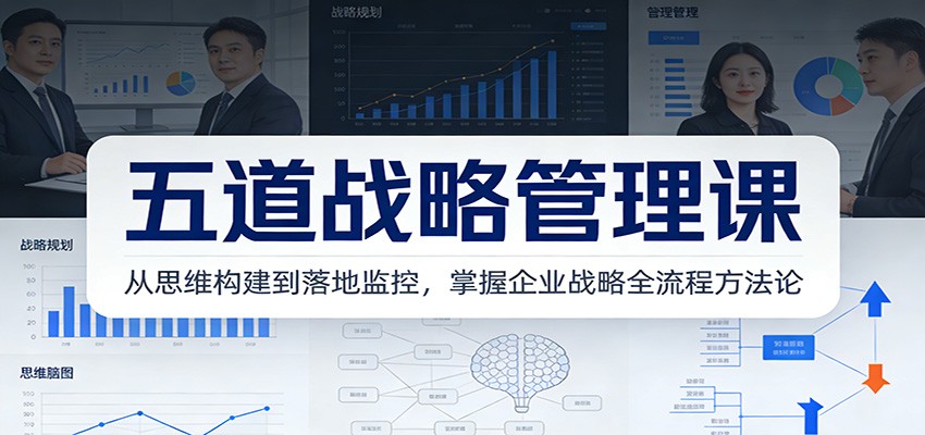 五道战略管理课：从思维构建到落地监控，掌握企业战略全流程方法论-惠声资源站