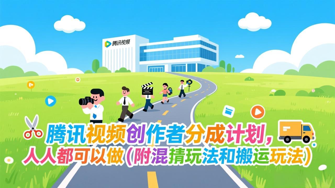 腾讯视频创作者分成计划，人人都可以做(附混剪玩法和搬运玩法-惠声资源站