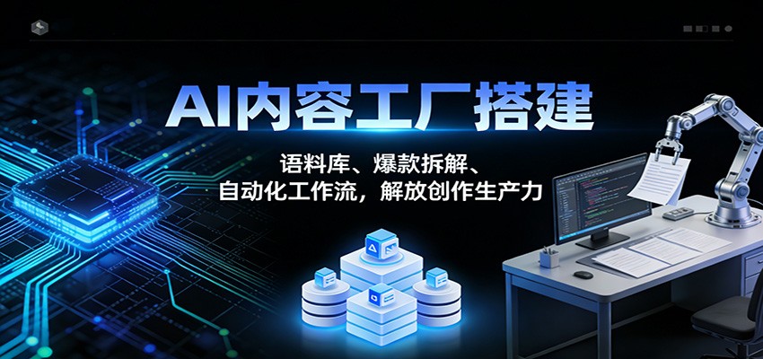 AI内容工厂搭建：语料库、爆款拆解、自动化工作流，解放创作生产力-惠声资源站