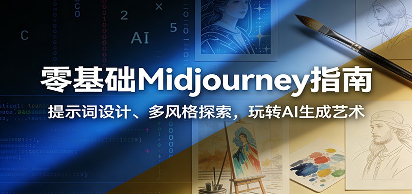 零基础Midjourney指南：提示词设计、多风格探索，玩转AI生成艺术-惠声资源站