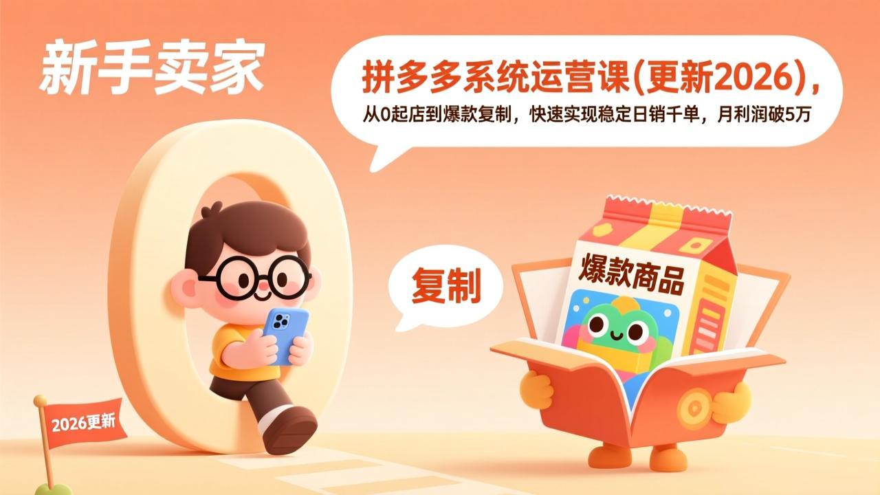 拼多多系统运营课(更新2026-惠声资源站